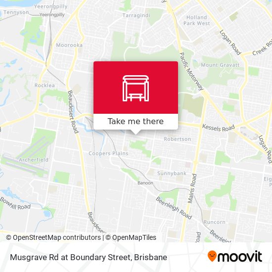 Musgrave Rd at Boundary Street map