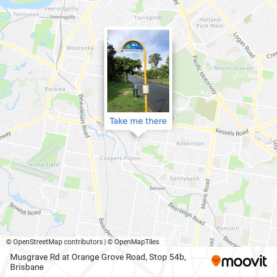 Musgrave Rd at Orange Grove Road, Stop 54b map