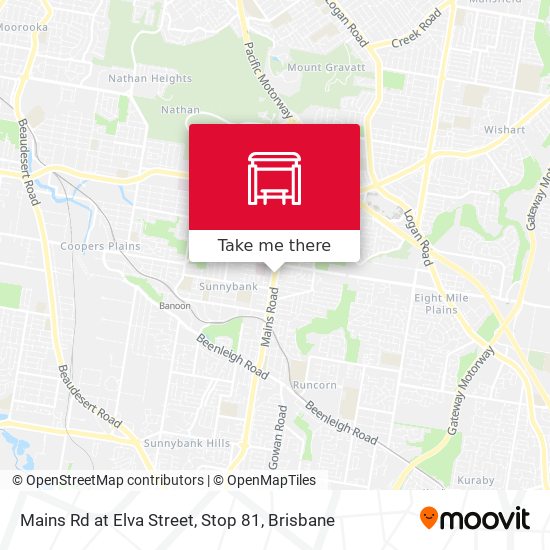 Mains Rd at Elva Street, Stop 81 map