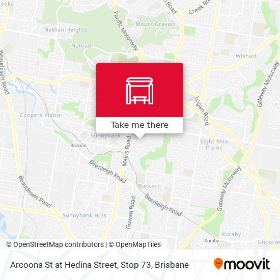 Arcoona St at Hedina Street, Stop 73 map