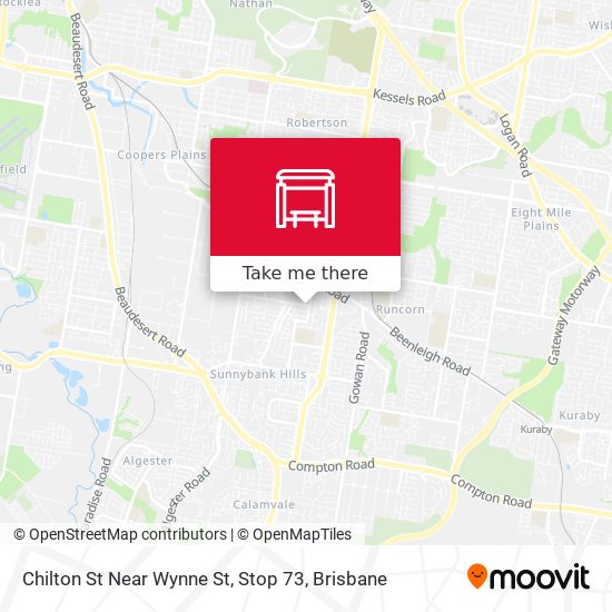 Chilton St Near Wynne St, Stop 73 map