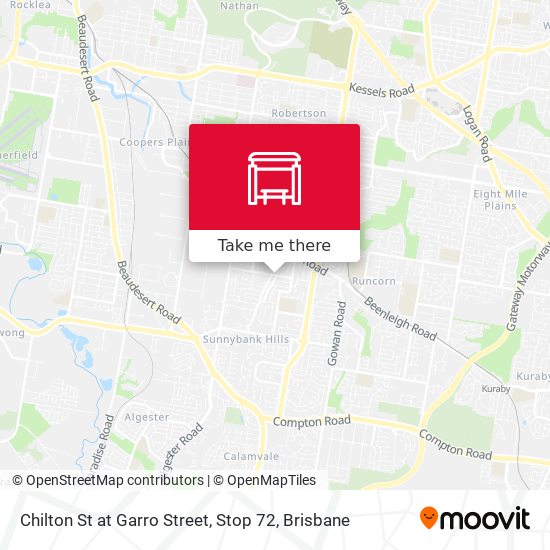 Chilton St at Garro Street, Stop 72 map