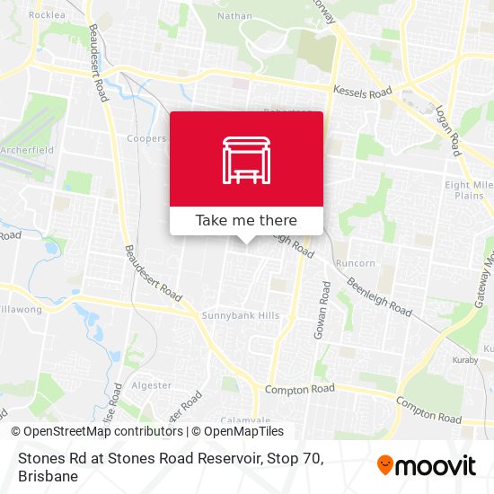 Stones Rd at Stones Road Reservoir, Stop 70 map