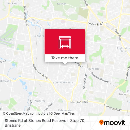 Stones Rd at Stones Road Reservoir, Stop 70 map