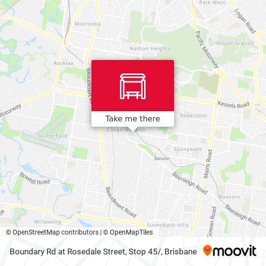 Boundary Rd at Rosedale Street, Stop 45/ map