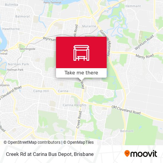 Creek Rd at Carina Bus Depot map