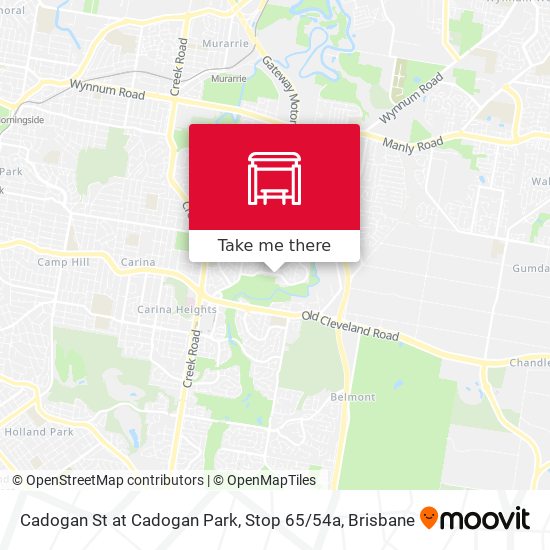 Cadogan St at Cadogan Park, Stop 65 / 54a map