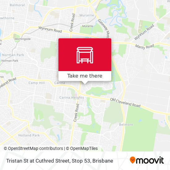 Tristan St at Cuthred Street, Stop 53 map