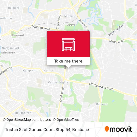 Tristan St at Gorlois Court, Stop 54 map