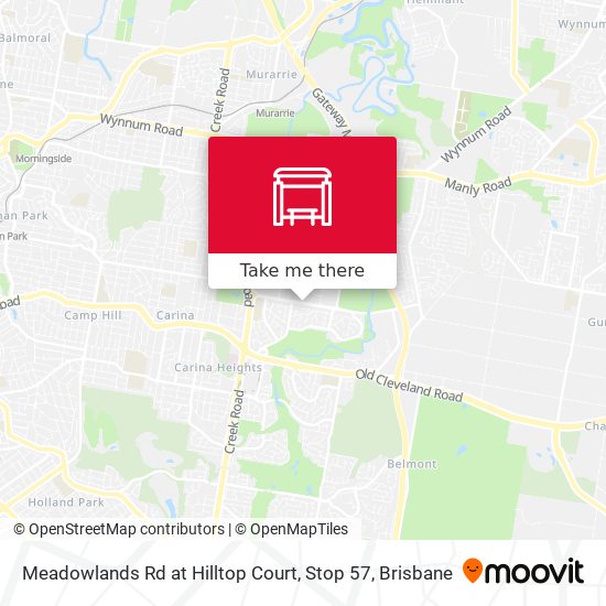 Meadowlands Rd at Hilltop Court, Stop 57 map