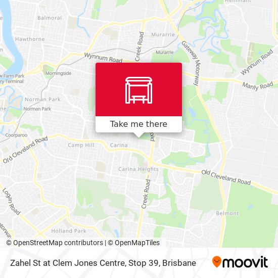 Zahel St at Clem Jones Centre, Stop 39 map