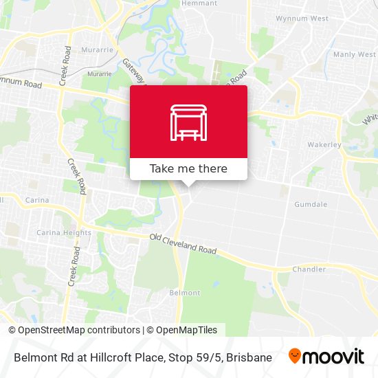 Mapa Belmont Rd at Hillcroft Place, Stop 59 / 5