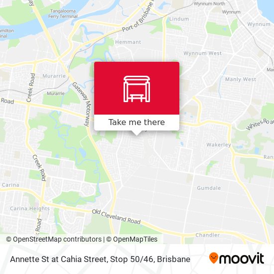 Annette St at Cahia Street, Stop 50 / 46 map