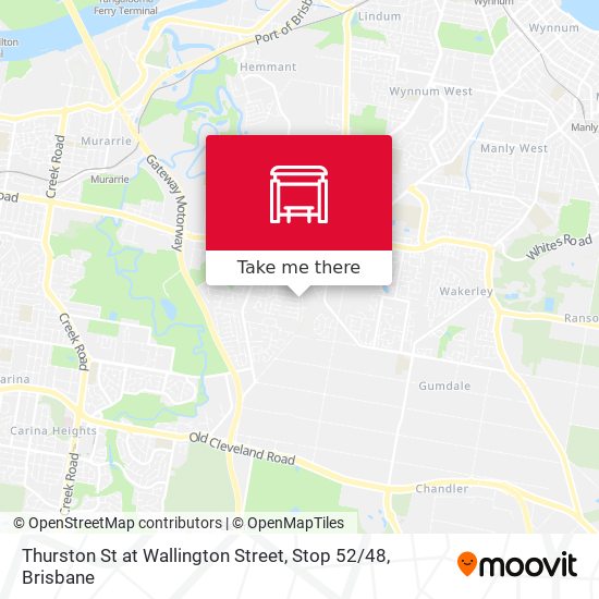 Thurston St at Wallington Street, Stop 52 / 48 map