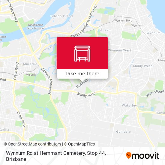 Wynnum Rd at Hemmant Cemetery, Stop 44 map