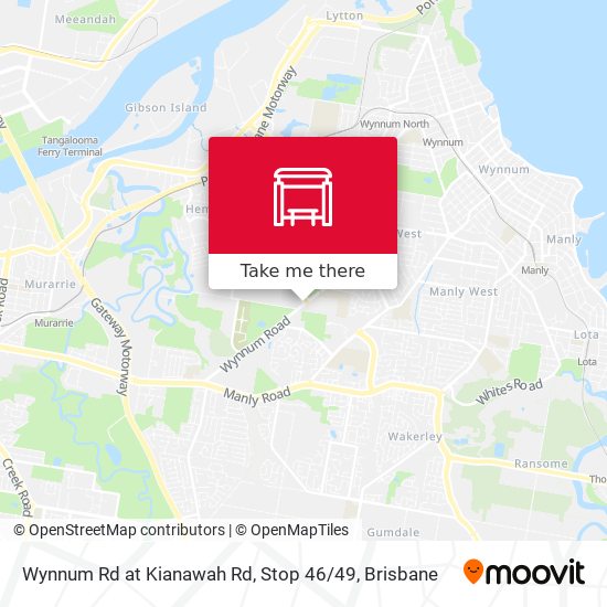 Wynnum Rd at Kianawah Rd, Stop 46 / 49 map