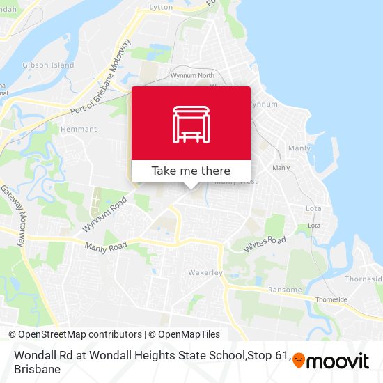 Wondall Rd at Wondall Heights State School,Stop 61 map
