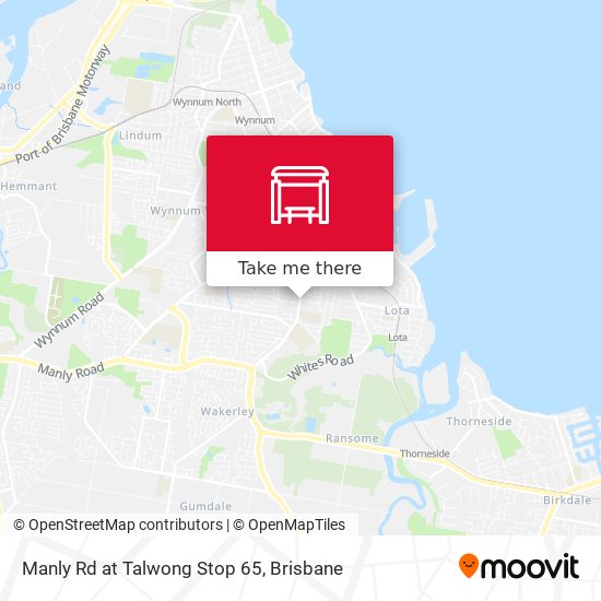 Manly Rd at Talwong Stop 65 map