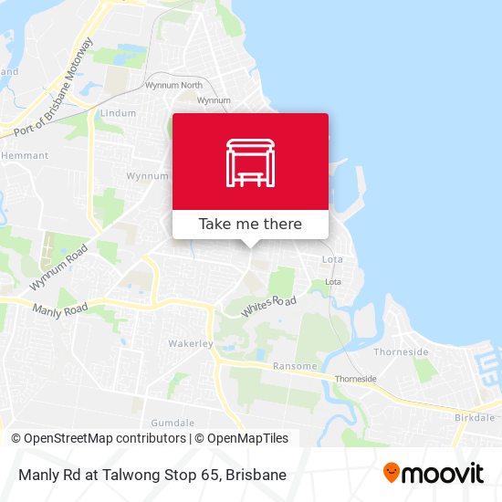 Manly Rd at Talwong Stop 65 map
