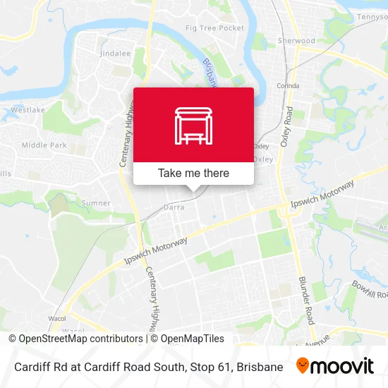 Cardiff Rd at Cardiff Road South, Stop 61 map