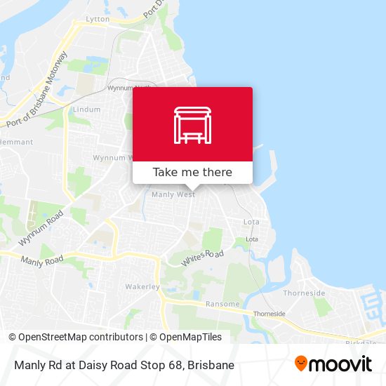 Manly Rd at Daisy Road Stop 68 map