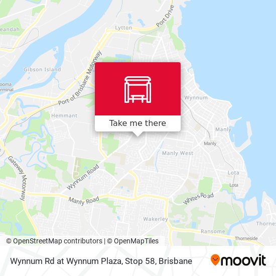 Wynnum Rd at Wynnum Plaza, Stop 58 map