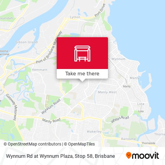 Wynnum Rd at Wynnum Plaza, Stop 58 map