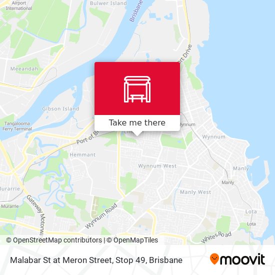 Malabar St at Meron Street, Stop 49 map
