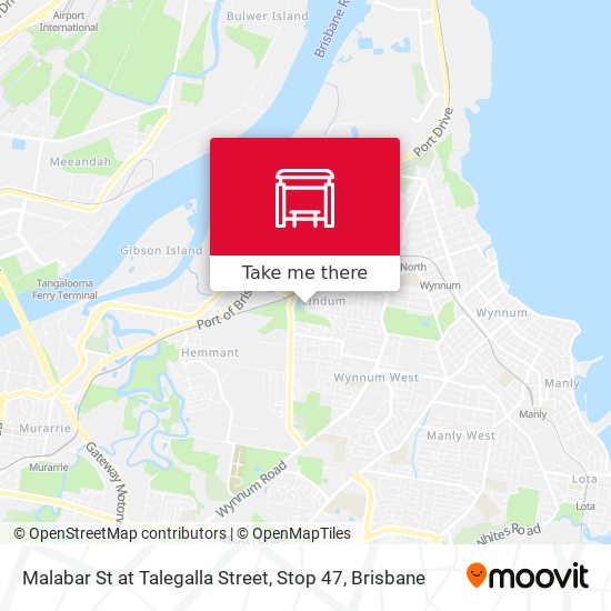 Malabar St at Talegalla Street, Stop 47 map