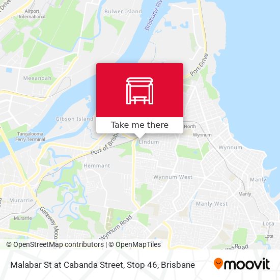 Malabar St at Cabanda Street, Stop 46 map