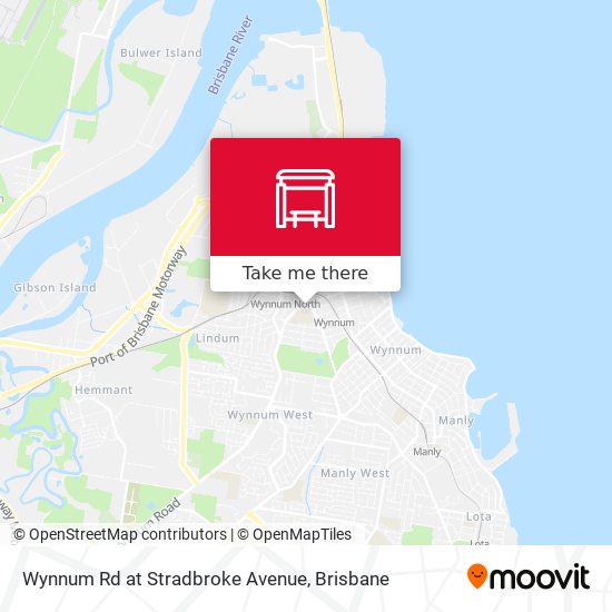 Mapa Wynnum Rd at Stradbroke Avenue