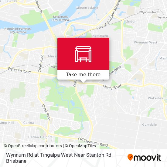 Wynnum Rd at Tingalpa West Near Stanton Rd map