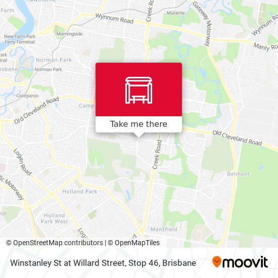 Winstanley St at Willard Street, Stop 46 map
