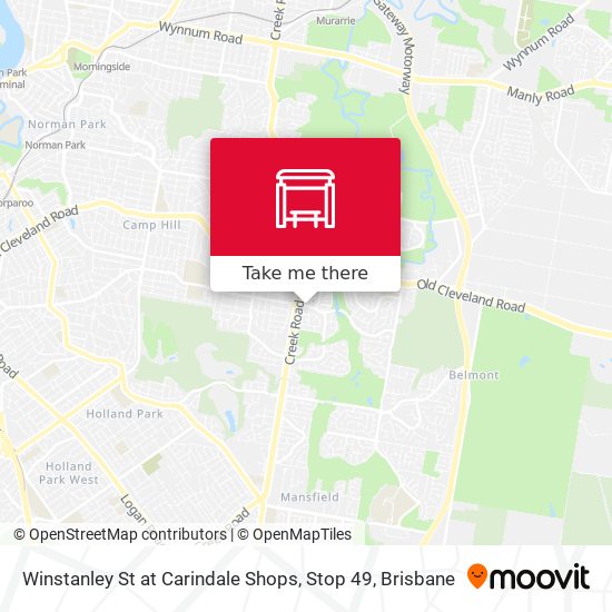 Winstanley St at Carindale Shops, Stop 49 map