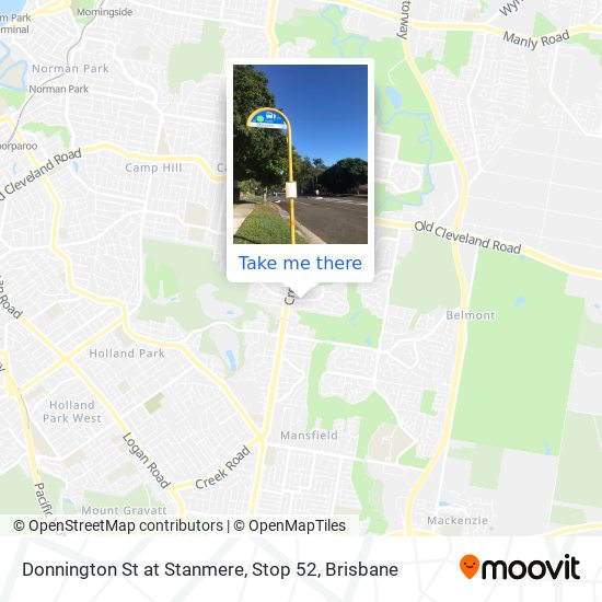 Donnington St at Stanmere, Stop 52 map