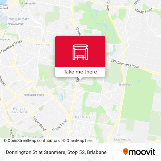 Donnington St at Stanmere, Stop 52 map