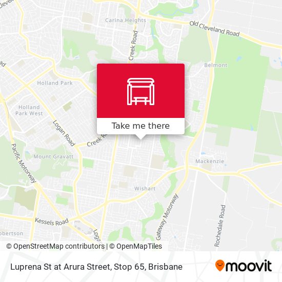 Luprena St at Arura Street, Stop 65 map