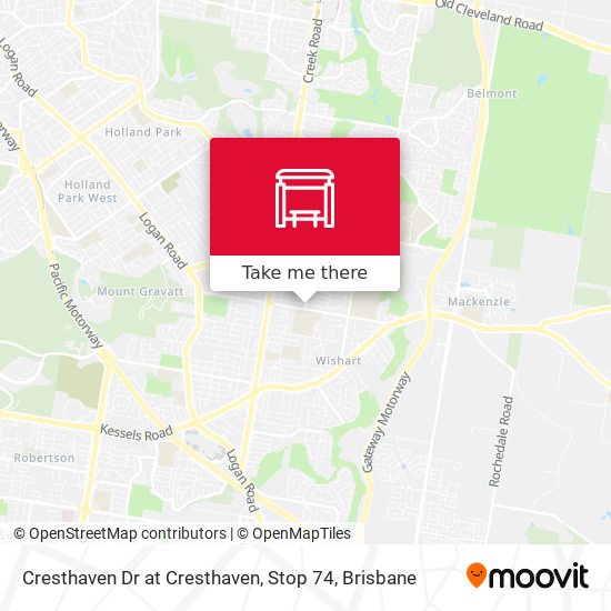 Cresthaven Dr at Cresthaven, Stop 74 map