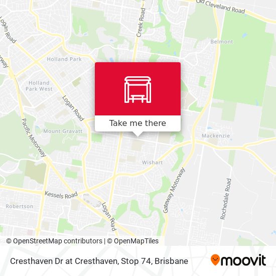 Mapa Cresthaven Dr at Cresthaven, Stop 74