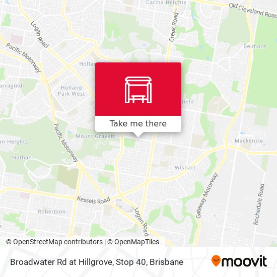 Broadwater Rd at Hillgrove, Stop 40 map