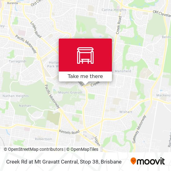 Creek Rd at Mt Gravatt Central, Stop 38 map