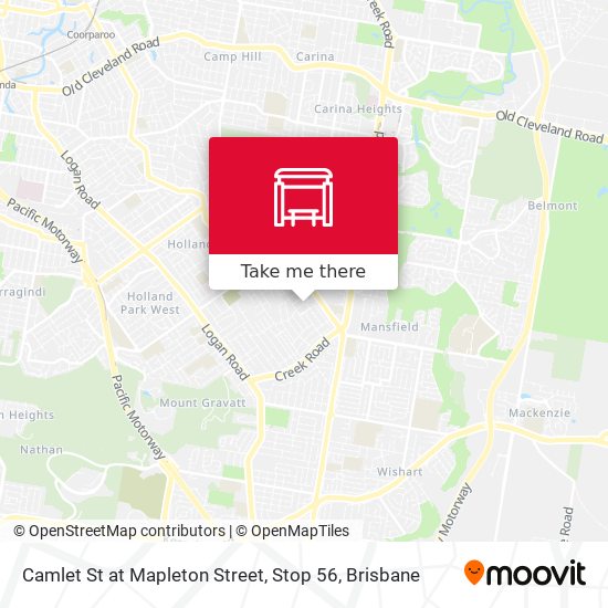 Camlet St at Mapleton Street, Stop 56 map