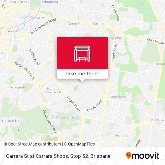 Mapa Carrara St at Carrara Shops, Stop 52