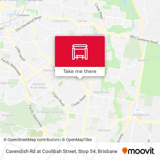 Cavendish Rd at Coolibah Street, Stop 54 map