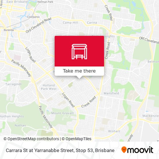 Carrara St at Yarranabbe Street, Stop 53 map