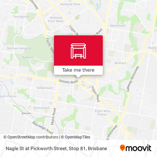 Nagle St at Pickworth Street, Stop 81 map