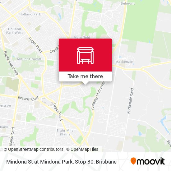 Mindona St at Mindona Park, Stop 80 map