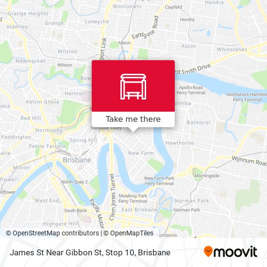 James St Near Gibbon St, Stop 10 map