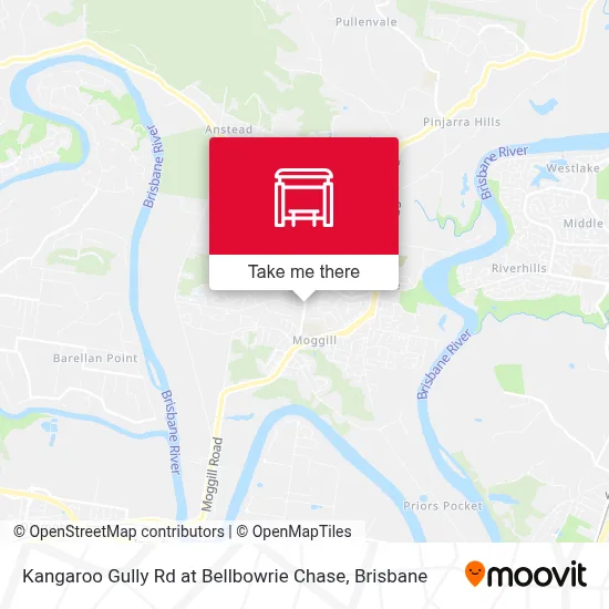 Mapa Kangaroo Gully Rd at Bellbowrie Chase