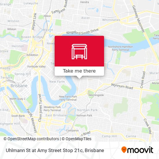 Uhlmann St at Amy Street Stop 21c map